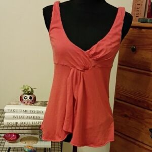 OGLE Women's Coral Tank Top Flowy And Light. Super Cute Like New.